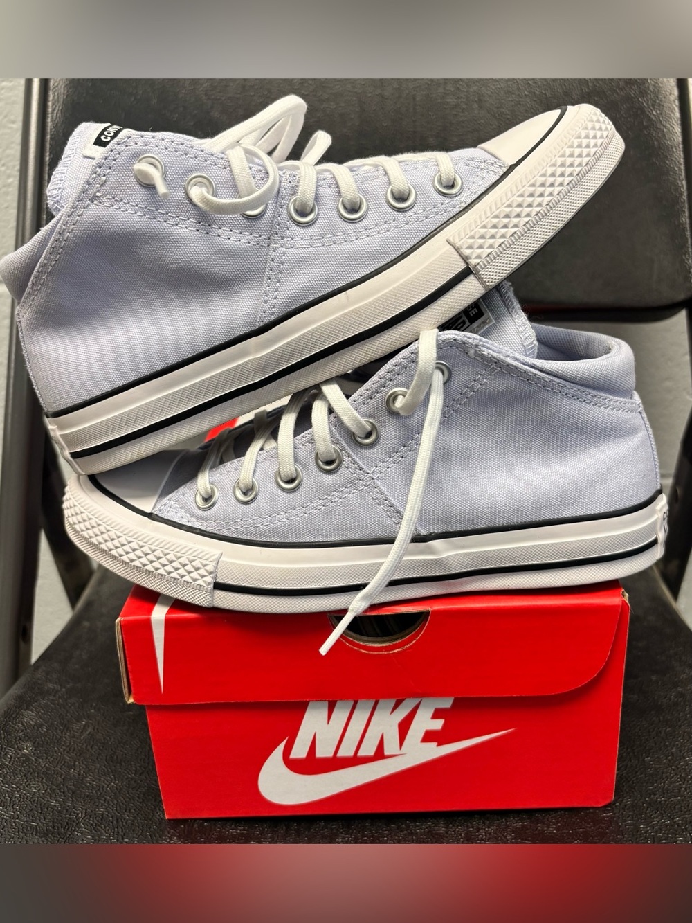 RARE - Converse Wmns Chuck Taylor All Star Madison Mid 'Blueberry Ice' - Size 7W - Picture 3 of 9